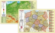 Podkładka na biurko - Mapa fizyczno-admini. Polska
