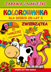 Zwierzątka Zabawa i naklejki Kolorowanka - Guzowska Beata