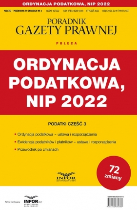 Ordynacja podatkowa NIP 2022 - Opracowanie zbiorowe
