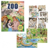 Zestaw kreatywny z naklejkami ZOO 14532A