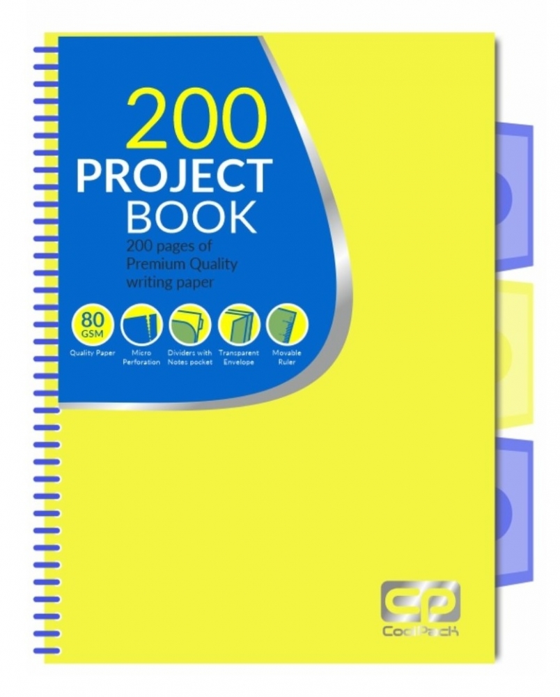 Coolpack, Kołozeszyt PP A5/200k Neon - żółty (51989CP)