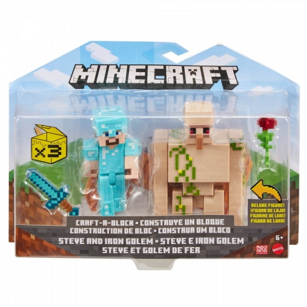 Figurki Minecraft  2-pak Steve i Golem (GTT53/GTP30)