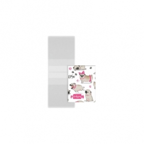 Okładka na dokumenty Biurfol ucznia wzór mops 85 mm x 110 mm (OD-21-05)