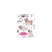 Okładka na dokumenty Biurfol ucznia wzór mops 85 mm x 110 mm (OD-21-05)