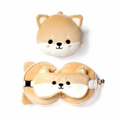 Poduszka podróżna i maska na oczy Pies Shiba