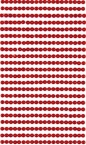 Perełki samoprzylepne 4 mm, 440 szt. red (GRPE-024)