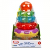 Piramidka Lights n' Sounds Stacker podstawa fioletowo-żółta - <br />