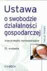 Ustawa o swobodzie działalności gospodarczej oraz przepisy