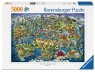  Ravensburger, Puzzle Ilustrowana mapa świata - 5000 el.