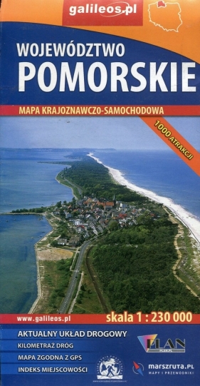 Województwo Pomorskie mapa krajoznawczo-samochodowa 1:230 000