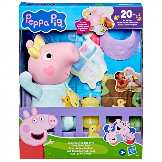 <img src='https://webimage.pl/pics/388/2/d5010996322388.jpg' style='height:440px' /> Świnka Peppa - Chrumkająca przytulanka Evie