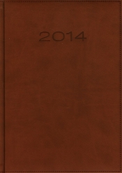 Kalendarz 2014 B5 51D Brązowy menadżerski dzienny - <br />