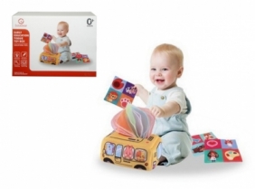 Zabawka dla malucha - materiałowe pudełko z chusteczkami do wyciągania