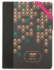 Notatnik Milan Copper mały 208 stron w kropki (57064CP)
