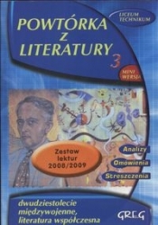 Powtórka z literatury 3 Dwudziestolecie międzywojenne Literatura współczesna (Uszkodzona okładka) - Aldona Szóstak