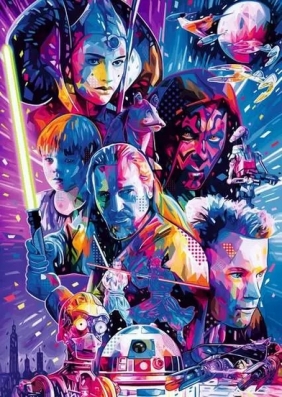 Puzzle 2D: Star Wars Mroczne Widmo, 500 el.