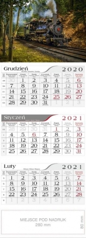 Kalendarz 2021 Trójdzielny Lokomotywa CRUX