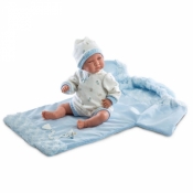 Lalka Bobas Lalo w niebieskim beciku 42 cm (74039)