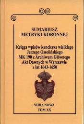 Sumariusz metryki koronnej Seria nowa MK 190 - Krawczuk Wojciech