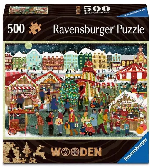 Puzzle drewniane: Jarmark świąteczny 500 el. (12001539)