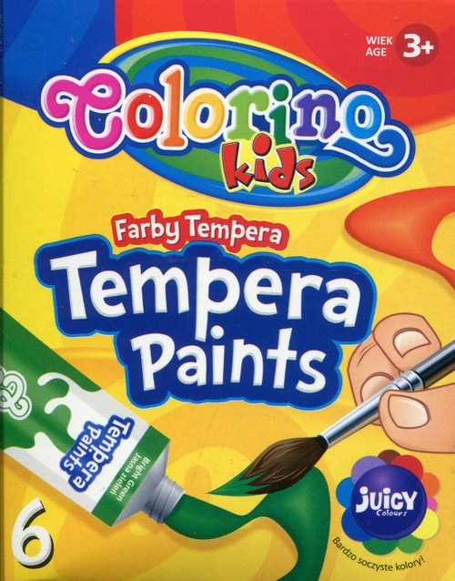 Farby Tempera w tubach z pędzelkiem Colorino Kids 6 kolorów (68390PTR)