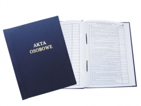 Teczka do akt osobowych Warta zadrukowana ABCD A4 - granatowy 222 mm x 314 mm (339-033)
