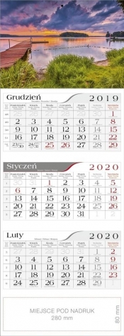 Kalendarz 2020 Trójdzielny Mazury CRUX