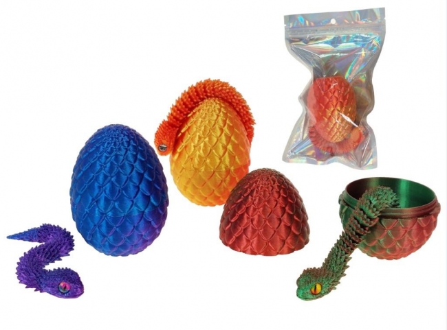 Jajo z wężem 12cm MIX