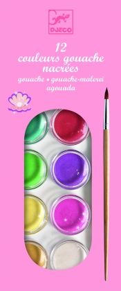 Farby akwarelowo - akrylowe 12 perłowych kolorów (DJ09739)