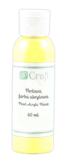 Perłowa farba akrylowa, 60 ml - yellow (DPFP-001)