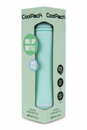 Coolpack, Bidon Silikonowy Pump 600 ml Pastel - Powder Mint (Z14645)