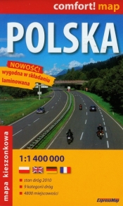 Polska mapa kieszonkowa 1:1 400 000