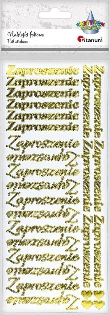 Naklejki foliowe napis Zaproszenie 28szt