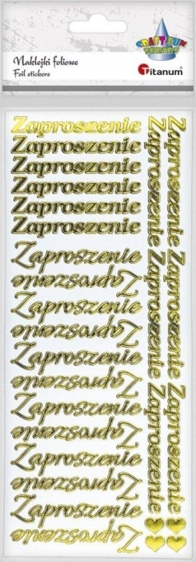 Naklejki foliowe napis Zaproszenie 28szt
