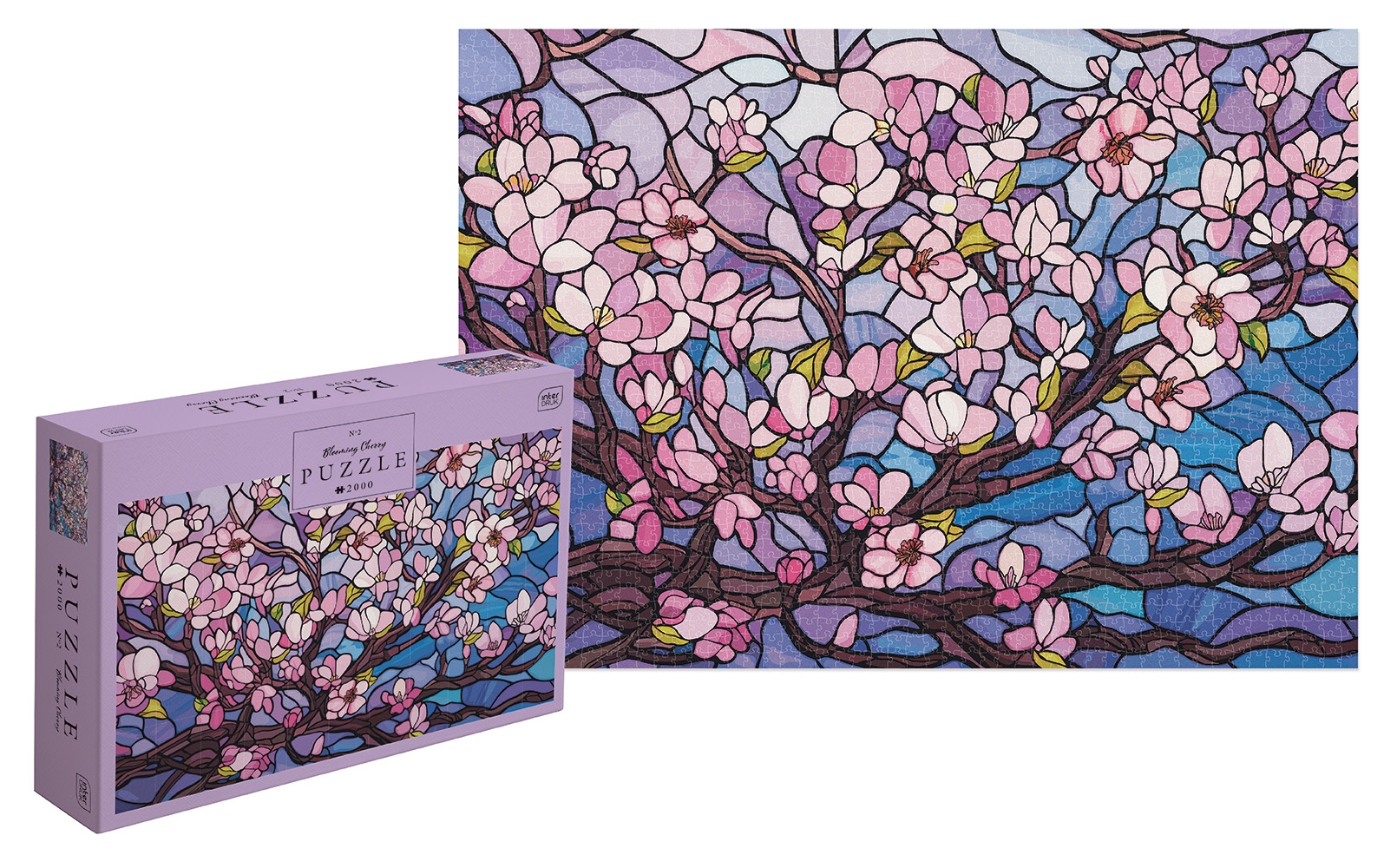 Puzzle 2000: Stained Glass 2 - Blooming Cherry