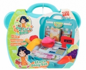 Supermarket z akcesoriami w walizce