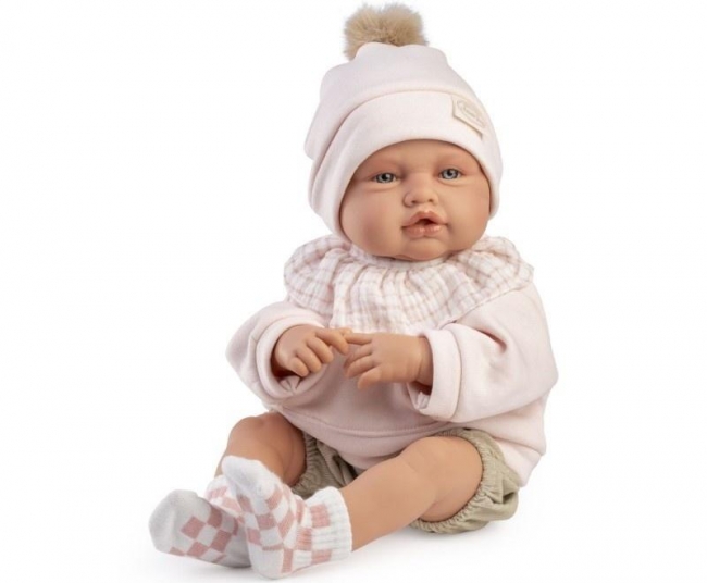 <img src='https://webimage.pl/pics/392/8/d8435083618392.jpg' style='height:440px' /> Lalka hiszpańska Babydoo elastyczny tułów 50cm