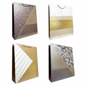 Torebka prezentowa uniwersalna XL szerokie dno mix