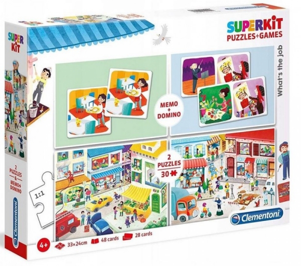 Puzzle Superkit 2x30 +memo +domino What's my job? (20239)