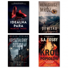 Pakiet kryminalny: Idealna para + Urwisko + Kryształowy deszcz + Król popiołów - Marcel Moss, Remigiusz Mróz, Marek Stelar, S.A. Cosby