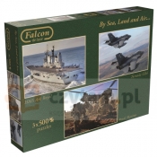 Puzzle 3x500: Droga morską, lądową i powietrzną... (11039)