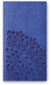 Kalendarz 2020 Tygod. A6 Vivella Relief niebieski