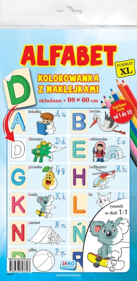 Kolorowanka XL z naklejkami. Alfabet - Opracowanie zbiorowe