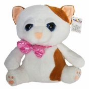 Kotek Błyskotek biało-brązowy 23 cm (4797a)