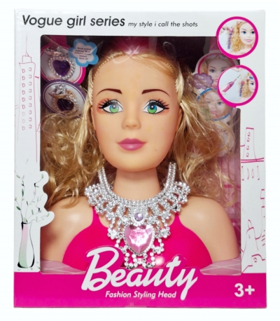 Głowa do stylizacji z akcesoriami