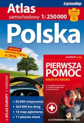 Polska Atlas samochodowy 1:250 000 + pierwsza pomoc - <br />