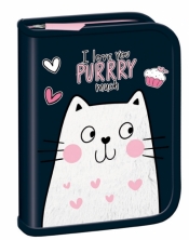 Piórnik dwuklapkowy bez wyposażenia Bambino - Kitty