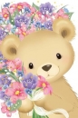 Karnet Uniwersalny - Teddy with Flowers
