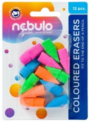 Gumki do mazania kolorowe 12szt NEBULO