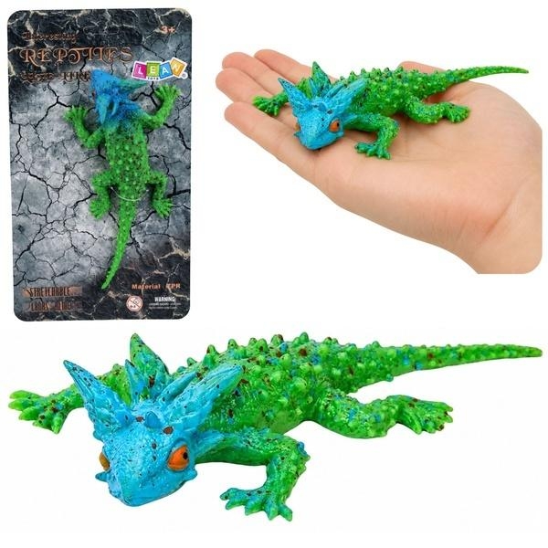 Jaszczurka rogata gumowa rozciągliwa 20cm